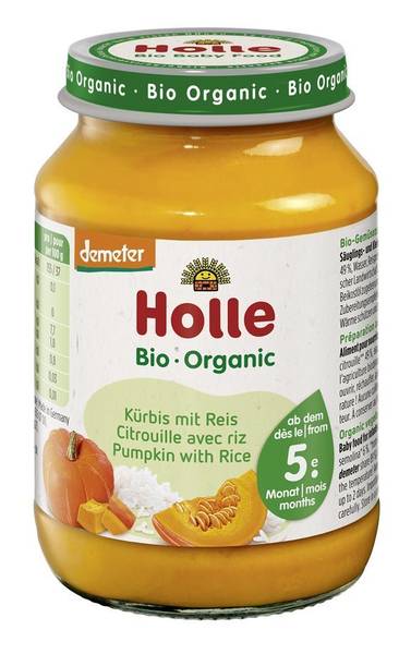 HOLLE KÜRBIS MIT REIS 190 G