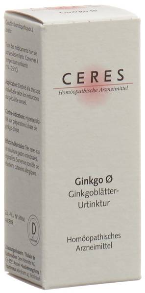 CERES GINKGO URTINKT FL 20 ML