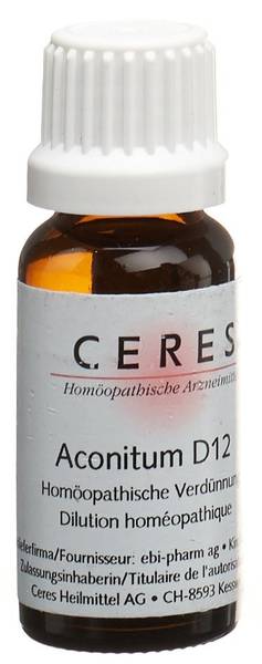 CERES ACONITUM D 12 DILUTION FL 20 ML
