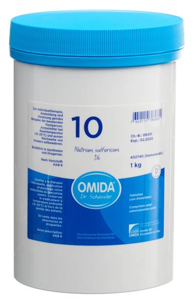 OMIDA SCHÜSSLER NR10 NAT SULF TABL D 6 DS 1000 G