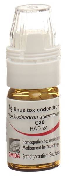OMIDA RHUS TOX GLOB C 30 M DOSIERHILFE 4 G