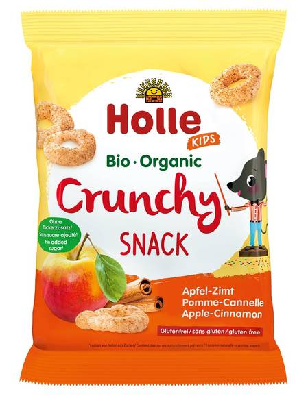 HOLLE BIO-CRUNCHY SNACK APFEL ZIMT 25 G