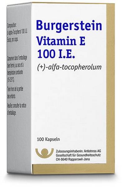 BURGERSTEIN VITAMIN E WEICHKAPS 100 IE DS 100 STK