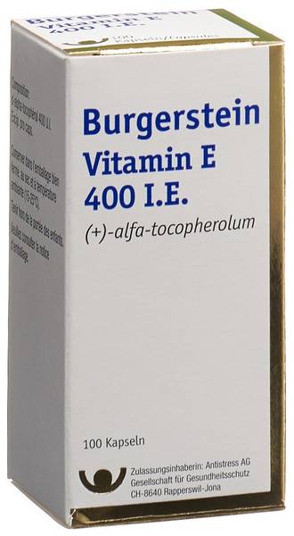 BURGERSTEIN VITAMIN E WEICHKAPS 400 IE DS 100 STK